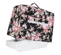 ANKICK Sewing Machine Cover,Quilted Boho Floral Fabric Dust Cover with Pocket,Puffer Sewing Accessories and Supplies