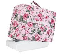 ANKICK Sewing Machine Cover,Quilted Boho Floral Fabric Dust Cover with Pocket,Puffer Sewing Accessories and Supplies