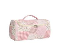 ANKICK Travel Case Compatible with Dyson Airwrap Complete Styler and Attachments, Coquette Portable Hair Dryer Bag Organizer (Pink Floral Patch)
