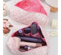 ANKICK Travel Case Hair Tools Compatible with Dyson Airwrap Shark Complete Styler and Attachments, Cute Hair Dryer Bag, Pink Floral, Cute
