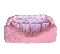 ANKICK Travel Case Hair Tools Compatible with Dyson Airwrap Shark Complete Styler and Attachments, Cute Hair Dryer Bag, Pink Bow, Cute