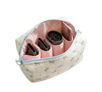 ANKICK Travel Case Hair Tools Compatible with Dyson Airwrap Shark Complete Styler and Attachments, Cute Hair Dryer Bag, White Bow, Cute