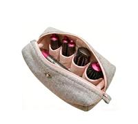 ANKICK Travel Case Hair Tools Compatible with Dyson Airwrap Shark Complete Styler and Attachments, Cute Hair Dryer Bag, Grey Rose, 13.39x5.51x5.12 inches, Cute