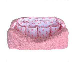 ANKICK Travel Case Hair Tools Compatible with Dyson Airwrap Shark Complete Styler and Attachments, Cute Hair Dryer Bag, Pink Bow, Cute