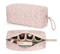 ANKICK Travel Hair Tool Bag Compatible with Dyson Airwrap and Shark Flex Style Carrying Case, Floral Portable Hair Dryer Bag Organizer