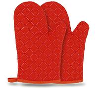 Ankier Oven Gloves,Non-Slip Kitchen Oven Mitts Heat Resistant Cooking Gloves for Kitchen Grilling,Cooking,Baking,Microwave,Pizza (red,1 Pair)