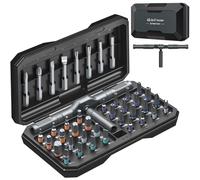 Ankilo 42-in-1 Magnetic Screwdriver Set Precision Multi Bit Ratcheting Screw Driver Set with Storage Case, Repair Tool Kit for Cars, Furniture, Bicycle Black, Best Gift for Christmas