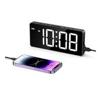 Ankilo Alarm Clocks Bedside, Digital Alarm Clock for Bedroom, USB/Battery Powered Beside Clock with 3 Levels Volume, 4 Alarm Modes, Brightness Adjustment, DST for Kids