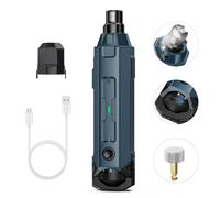 Ankilo Dog Nail Grinders, Dog Claw Clippers Quiet Rechargeable Electric Dog Nail Trimmer 6-Speed, 3 Types of Nail Polish Port with LED Light for Large Medium Small Dogs