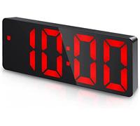 Ankilo (New Version Digital Alarm Clock, LED Clock for Bedroom, Electronic Desktop with Temperature Display, Adjustable Brightness, Voice Control, 12/24H Display Heavy Sleepers