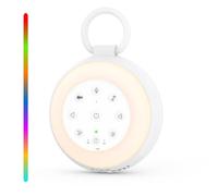 Ankilo Portable White Noise Machine Baby, Sound Machine for Baby Kids Adults, 24 Sounds, Timer, 8 Colour Night Light, Memory Function, Recording Function, USB Rechargeable, Baby Sleep Aid