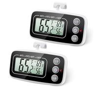 Ankilo Refrigerator Fridge Thermometer, Digital Freezer Thermometer with Hook, Easy to Read LCD Display, Max/Min Function, Perfect for Home, Restaurants, Cafes, Bars, etc.