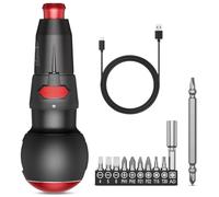 Ankilo Upgraded Electric Screwdriver, Cordless Screwdriver Set with LED Light, Auto & Manual Modes, Ball Grip, 10 PCS Bits& 1 Bits Holder, 3N.m/10N.m MAX, for Electronics, Bicycle, DIY
