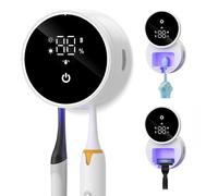 Ankilo UV Toothbrush Sanitizer, Wall Mounted Toothbrush Holder for Bathroom, LED Smart Screen, Toothbrush Sanitizer Case with Built-in UV Sanitization and Drying for Home, Travel