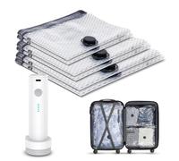 Ankilo Vacuum Storage Bags with Pump, Vacuum Seal Bags for Travel, 6 Pack(2 Large + 2 Medium + 2 Small) Carry on Packing Bags for Luggage, Backpack and Suitcase, for Clothes Storage