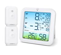 Ankilo Wireless Fridge Freezer Thermometer with 2 Sensors, Alarm, Max/Min Records, 328ft Range, USB/Battery Powered Digital Thermometer for Kitchen Home Restaurant