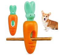 Ankinghor Bully Stick Holder, Dog Bone Treat Chew Holder for Dogs Safety, Heavy Duty Bully Stick Holder for Small Medium Large Dogs - No More Swallowed Ends (Bunny Head & Carrot Style)