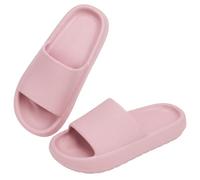 Ankis Cloud Slippers Women Men Size 4-5 - Non-Slip Cloud Sliders & Shower Slippers, Thick Sole Soft Rubber Sliders, Lightweight Slippers Women, Comfy House Slides for Bathroom Pool Beach (Pink)