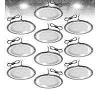 Ankishi 10 Pack 300W UFO LED High Bay Light,30000LM 6500K Cool White UFO LED Workshop lamp,IP65 Waterproof Industrial lamp high Bay Light for Factories,Garage,Warehouse