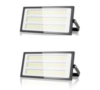 Ankishi 100W LED Floodlight Outdoor - Super Bright 10000LM Outdoor Security Lights IP66 Waterproof Flood Lighting 6000K Cool White Wall Light Outdoor Lights for Garage Patio Backyard Front Yard-2Pack