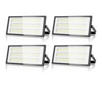 Ankishi 100W LED Floodlight Outdoor - Super Bright 10000LM Outdoor Security Lights IP66 Waterproof Flood Lighting 6000K Cool White Wall Light Outdoor Lights for Garage Patio Backyard Front Yard-4Pack