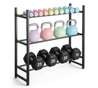 Ankishi 3 Tier Adjustable Dumbbell Rack,Heavy-Duty Weight Storage Stand for weights,Dumbbells,Kettlebells, Multiple Balls,495 lb Total Capacity, Space-Saving Home Gym Organizer (Rack Only)
