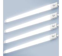 Ankishi 4 Pack 40W Sensor Led Batten Light,4FT 120CM Integrated Design Ceiling Tube Light,6500K IP65 Daylight White,LED Strip Light for Garage Lighting, Shed, Workshop, Kitchen, Office