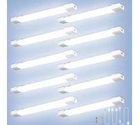 Ankishi 40W Sensor Led Batten Light,6500K 4FT 120CM 4800LM Sensor LED Strip Light,Linkable Design,Plug-in/Hardwire Ceiling Light Strip for Garage Lighting, Office, Bedroom, Kitchen (10 Pack