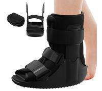 Ankishi Light Air Ankle Walker Brace Support (Short) - Protective Walker Boot Cast for Fractures, Achilles Tendon Surgery, Acute Ankle Sprains, Broken Toe Foot, Injury Recovery Black (L)