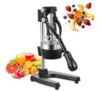 Ankishi Manual Juicer, Lemon/Citrus Squeezer | Cast Iron Base & Handle |Professional Hand Press Manual Fruit Juicer Heavy Duty Orange Squeezer Citrus Orange Lemon Lime Pomegranate,black