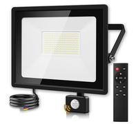 Ankishi Security Lights With Motion Sensor 100W, PIR Lights 6500K Daylight White, IP66 Outdoor Light With Remote Control [Farthest Control Distance: 49.21ft] Flood Light