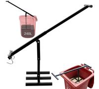 Ankishi Wheelie Bin Compactor, Bin Crusher, Rubbish Reducer, Adjustable Hand Trash Compactor for 120L 240L Wheelie Bins,Save Space & Cost-black