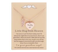 Ankiyabe Hug from Heaven Gift Angel Wings Memorial Necklace Sympathy Gift Condolence Gift for Loss of Loved One Bereavement Gifts for Her, Standard, Stainless Steel, No Gemstone