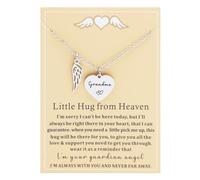 Ankiyabe Hug from Heaven Gift Angel Wings Memorial Necklace Sympathy Gift Condolence Gift for Loss of Loved One Bereavement Gifts for Her, Standard, Stainless Steel, No Gemstone