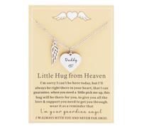 Ankiyabe Hug from Heaven Gift Angel Wings Memorial Necklace Sympathy Gift Condolence Gift for Loss of Loved One Bereavement Gifts for Her, Standard, Stainless Steel, No Gemstone