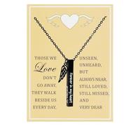 Ankiyabe Sympathy Memorial Necklace - Forever in My Heart Condolence Gifts for Loss of Loved One Bereavement Gifts, Stainless Steel, No Gemstone