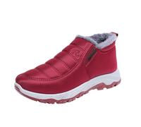 Ankle Booties Wide Ankle Boots | Anti-Slip Warm Winter Boots | Slip-on Boots for Couples Fashion Boots Indoor Outdoor Mid Age Winter Booties