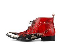 Ankle Boots For Men Club For Holiday The First Layer Of Cowhide Genuine Pure Leather(11.5 UK)