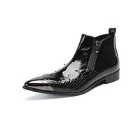 Ankle Boots For Men Show Office Business Party Club For Holiday Genuine Pure Leather The First Layer Of Cowhide(7.5 UK)