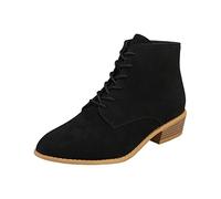 Ankle Boots For Women Black Boots Women Fashion Classic Mid Mollet Non Lace Semi-High Chelsea Boots With Zipper Embroidered Embroidered With Heel Boots, Le Noir C, 7 UK