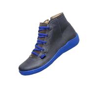 Ankle Boots for Women No Heel 2024 New Arch Support Boots Fashion Side Zipper Vintage Retro Ankle Booties Comfortable Slip On Flat Low Heel Boots Fall Boots Womens Fall Western Boots (Blue, 4.5)