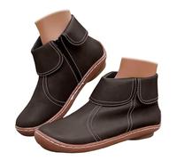 Ankle Boots for Women UK Arch Support Low Heel Short Boot Wide Fit Wedge Shoes Waterproof Classic Side Zipper Non Slip Booties Casual Winter Wellies Elegant Rain Boots