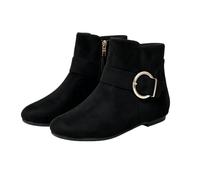 Ankle Boots For Women UK Retro Faux Leather Short Boot | Ladies Slip On Slouch Boots With Arch Support,Autumn Winter Walking Shoes,Non Slip Orthopedic Shoes For Ski,Walking,Hiking