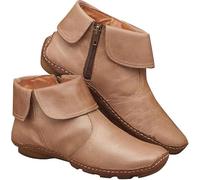 Ankle Boots for Women uk Wide Fit Wedge Shoes Waterproof Walking Shoes Comfortable Lace up Anti-Slip Wellies Winter Slip-on Trekking Boots Short Booties Classic Arch Support