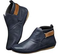 Ankle Boots For Women uk Wide Fitting Waterproof Short Boot Vintage Arch Support Warm Soft Sole Lined Short Boot Booties Casual Non Slip Wedge Shoes Comfortable Slip on Walking Western Boots