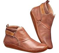Ankle Boots For Women uk Wide Fitting Waterproof Short Boot Vintage Arch Support Warm Soft Sole Lined Short Boot Booties Casual Non Slip Wedge Shoes Comfortable Slip on Walking Western Boots