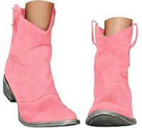 Ankle Boots For Women uk Wide Fitting Waterproof Short Boot Vintage Arch Support Wedge Shoes Casual Soft Non Slip Western Boots Warm Comfortable Slip on Walking Booties