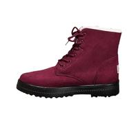 Ankle Boots for Women Winter Warm Round Toe Platform Pu Leather Short Booties Casual Walking Shoes for Outdoor Indoor