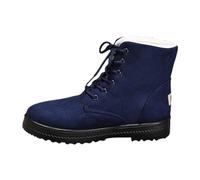 Ankle Boots for Women Winter Warm Round Toe Platform Pu Leather Short Booties Casual Walking Shoes for Outdoor Indoor