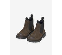 Geox J SHAYLAX BOY A Chelsea Boot, Coffee/Black, 0 UK